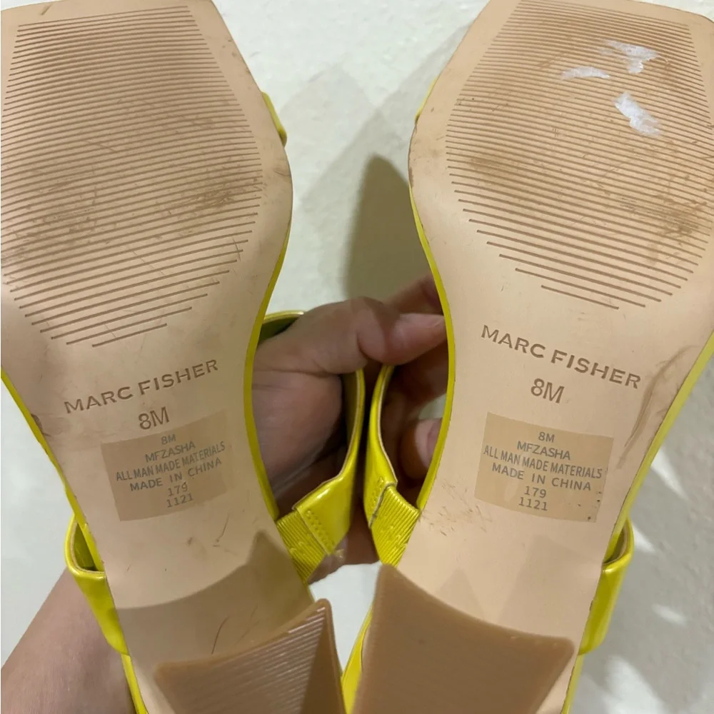 Marc Fisher Yellow Women's Sandals - Picture 4 of 5